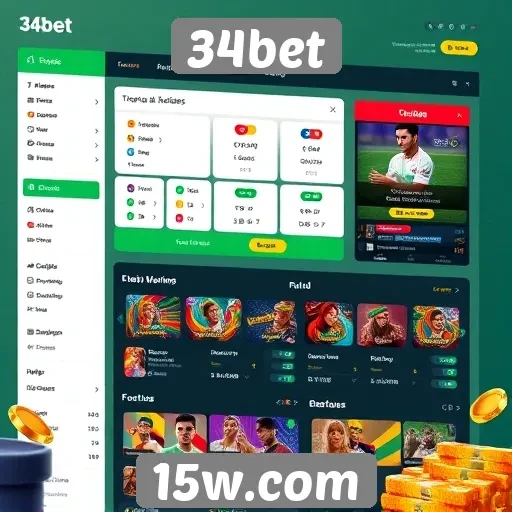 Interface do usuário do 34bet é intuitiva e acessível